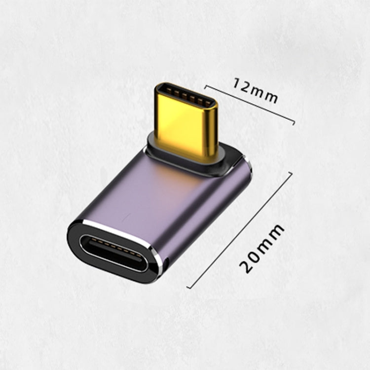 240W USB-C/Type-C 암-USB-C/Type-C 수 40Gbps 수직 각도 어댑터 라이트 포함, 수직 각도 어댑터