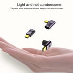 240W USB-C/Type-C 암컷에서 USB-C/Type-C 수컷 40Gbps 중간 굽힘 어댑터 라이트 포함, 중간 굽힘 어댑터