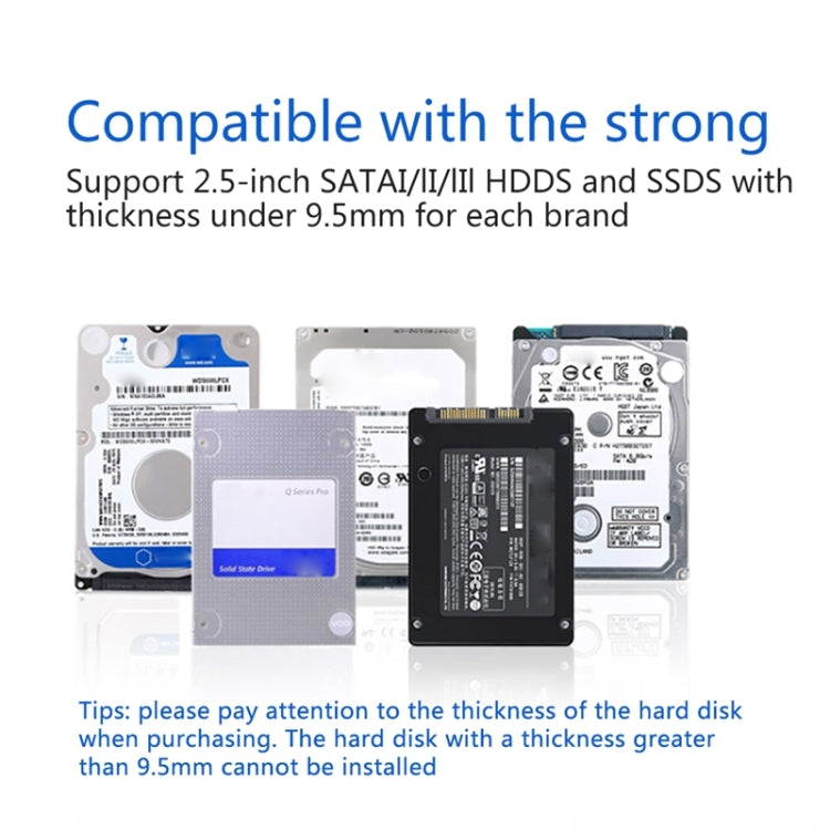 UNITEK SATA 2.5인치 USB 3.0 인터페이스 HDD 인클로저, 길이: 30cm, SATA USB 3.0 인터페이스, 길이: 30cm