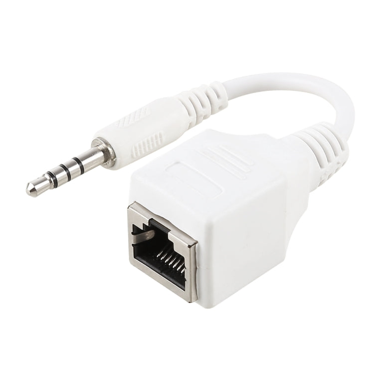 CAT5 RJ45 소켓-3.5mm 4극 수 플러그 오디오 이더넷 LAN 네트워크 어댑터, 총 길이: 약 13cm