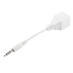 CAT5 RJ45 소켓-3.5mm 4극 수 플러그 오디오 이더넷 LAN 네트워크 어댑터, 총 길이: 약 13cm