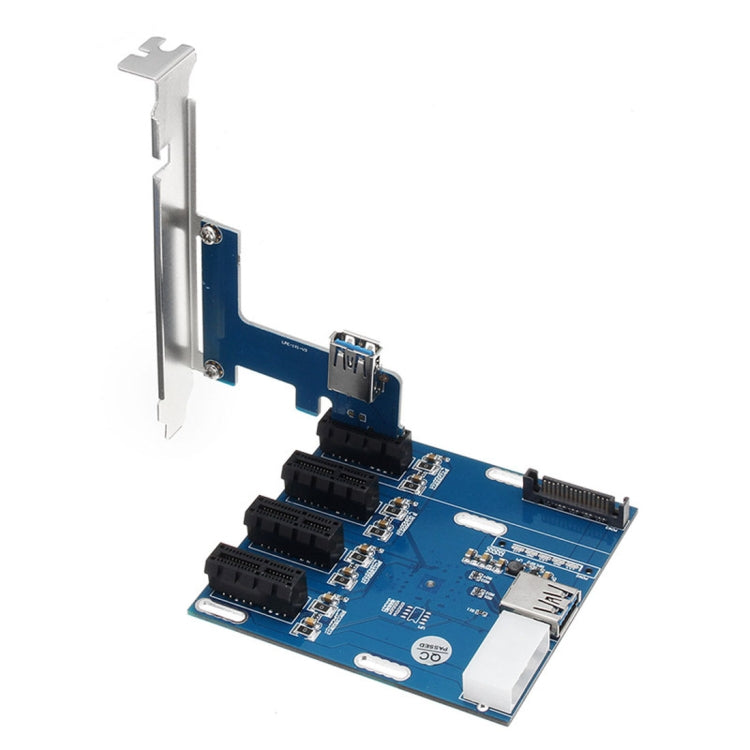 PCI-E to PCI-E 변환 카드 1 to 4 1 X 익스프레스 카드 4포트 PCI-E 슬롯