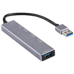 3019 4 x USB 3.0 to USB 3.0 알루미늄 합금 허브 어댑터 LED 표시등 포함
