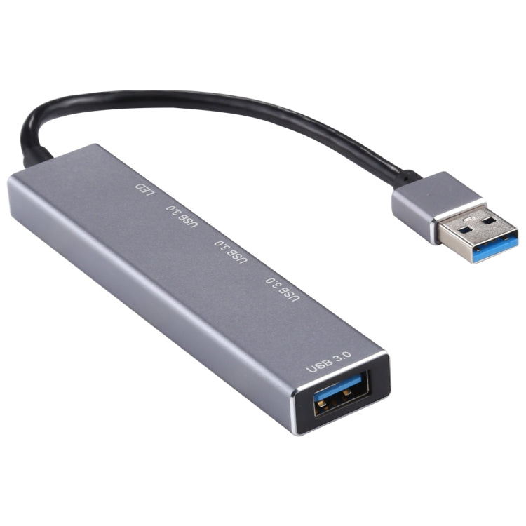 3019 4 x USB 3.0 to USB 3.0 알루미늄 합금 허브 어댑터 LED 표시등 포함