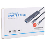 3019 4 x USB 3.0 to USB 3.0 알루미늄 합금 허브 어댑터 LED 표시등 포함