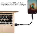 USB 수컷 to 5.5 x 2.1mm 암컷 플러그 어댑터 커넥터, USB 수컷 to 5.5 x 2.1mm