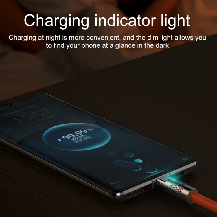 Mech 시리즈 6A 120W USB to 8핀 메탈 플러그 실리콘 고속 충전 데이터 케이블, 길이: 1.2m, 1.2m 8핀