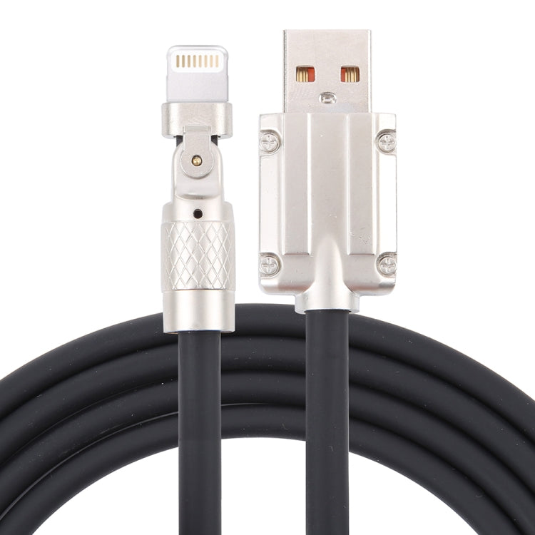 Mech 시리즈 6A 120W USB to 8핀 180도 메탈 플러그 고속 충전 케이블, 길이: 1.2m, 1.2m 8핀, 1.2m 180도 8핀