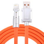 Mech 시리즈 6A 120W USB to 8핀 180도 메탈 플러그 고속 충전 케이블, 길이: 1.2m, 1.2m 8핀, 1.2m 180도 8핀