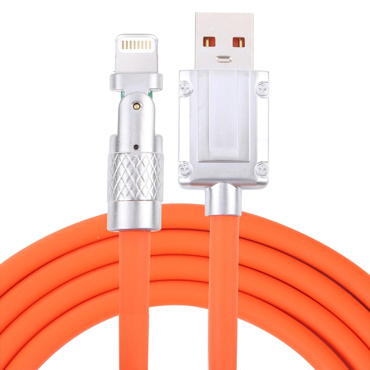 Mech 시리즈 6A 120W USB to 8핀 180도 메탈 플러그 고속 충전 케이블, 길이: 1.2m, 1.2m 8핀, 1.2m 180도 8핀