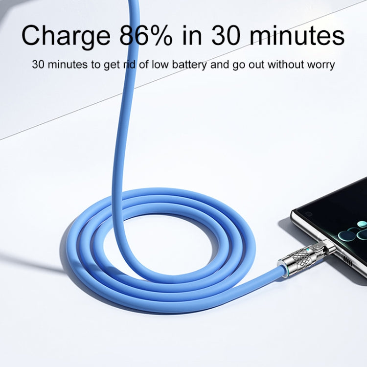 Mech 시리즈 6A 120W USB to 8핀 180도 메탈 플러그 고속 충전 케이블, 길이: 1.2m, 1.2m 8핀, 1.2m 180도 8핀