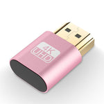 VGA 가상 디스플레이 어댑터 HDMI 1.4 DDC EDID 더미 플러그 헤드리스 디스플레이 에뮬레이터, 핑크, 그레이, 골드, 레드, 실버