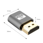 VGA 가상 디스플레이 어댑터 HDMI 1.4 DDC EDID 더미 플러그 헤드리스 디스플레이 에뮬레이터, 핑크, 그레이, 골드, 레드, 실버