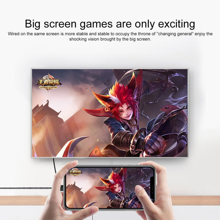 7563s USB-C / 타입-C 암 to 2K HDMI 수 HD 비디오 어댑터 케이블, 케이블 길이: 1m