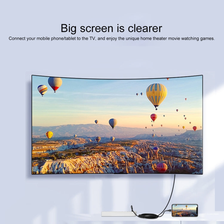 7563s USB-C / 타입-C 암 to 2K HDMI 수 HD 비디오 어댑터 케이블, 케이블 길이: 1m