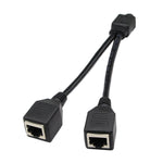 1 to 2 소켓 LAN 이더넷 네트워크 CAT5 RJ45 플러그 분배기 어댑터, 케이블 길이: 25cm