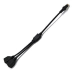 1 to 2 소켓 LAN 이더넷 네트워크 CAT5 RJ45 플러그 분배기 어댑터, 케이블 길이: 25cm