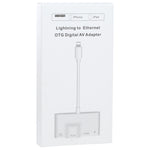 4 in 1 8핀 남성 to 8핀 전원 + RJ45 이더넷 + HDMI + USB 카메라 여성 OTG 디지털 AV 어댑터, RJ45 이더넷