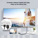4 in 1 8핀 남성 to 8핀 전원 + RJ45 이더넷 + HDMI + USB 카메라 여성 OTG 디지털 AV 어댑터, RJ45 이더넷