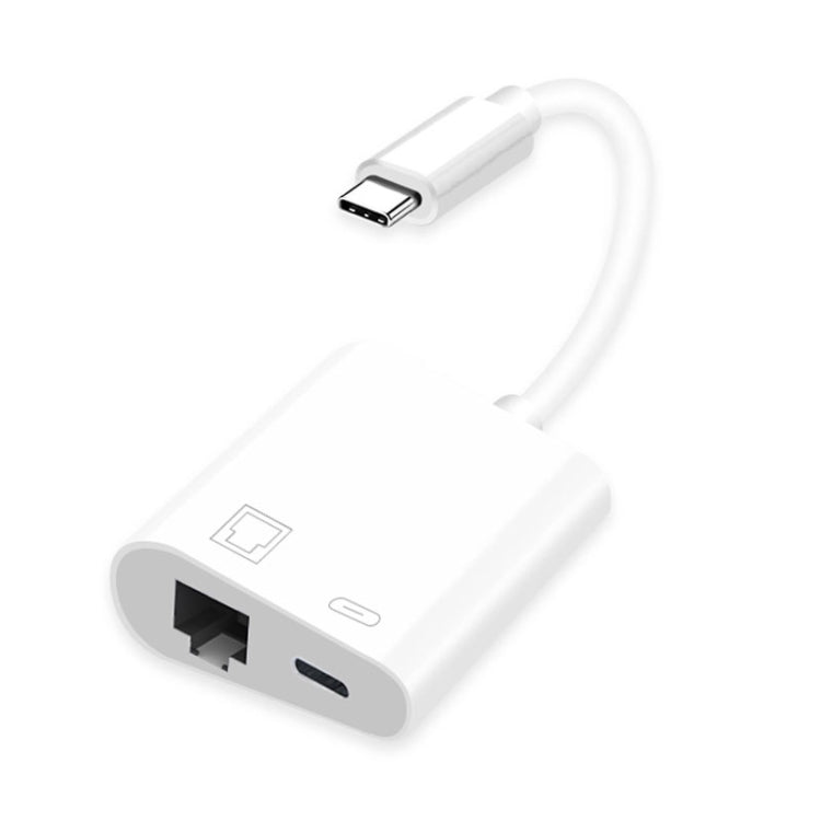 NK-1035 TC 2-in-1 USB-C / Type-C 수컷 to 이더넷 + Type-C 전원 암컷 어댑터, NK-1035 TC