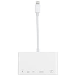 5 in 1 8핀 남성 to USB + HDMI + TF / SD 카드 슬롯 + 8핀 전원 여성 OTG 디지털 AV 어댑터, TF / SD 카드 슬롯