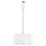 3-in-1 USB-C / Type-C 수컷 to USB + 100M RJ45 이더넷 + Type-C 전원 암컷 어댑터, 3-in-1