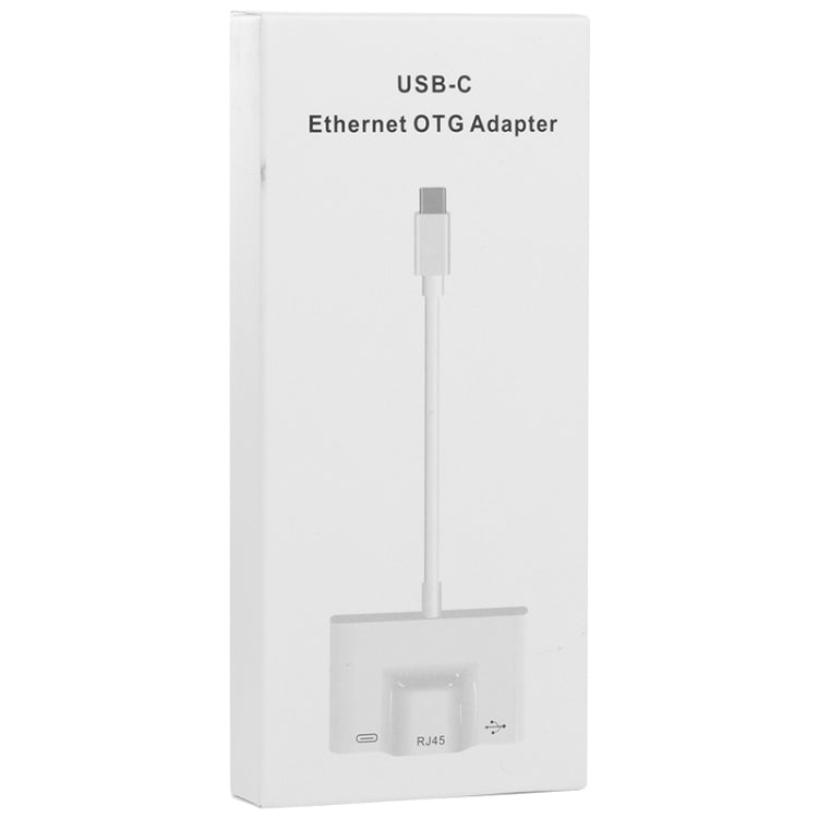 3-in-1 USB-C / Type-C 수컷 to USB + 100M RJ45 이더넷 + Type-C 전원 암컷 어댑터, 3-in-1
