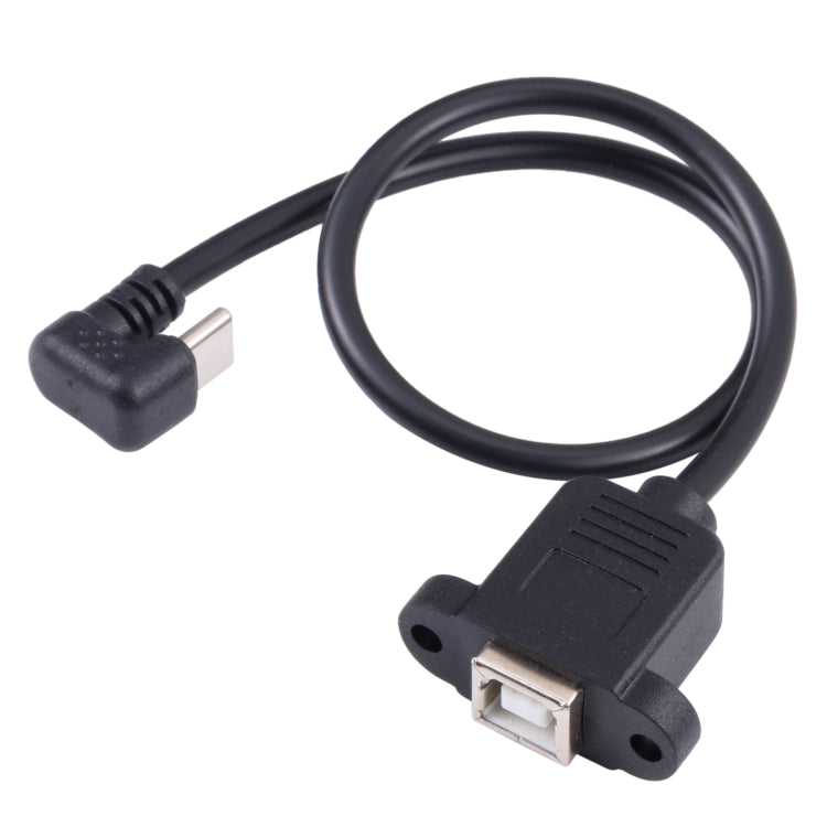 USB-C / 타입-C 수컷 to B타입 사각 프린트 포트 암컷 커넥터 케이블, 타입-C to B타입 사각