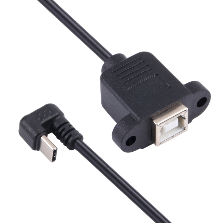 USB-C / 타입-C 수컷 to B타입 사각 프린트 포트 암컷 커넥터 케이블, 타입-C to B타입 사각