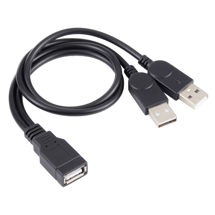 USB 암컷 to 2 USB 수컷 케이블, 길이: 약 30cm