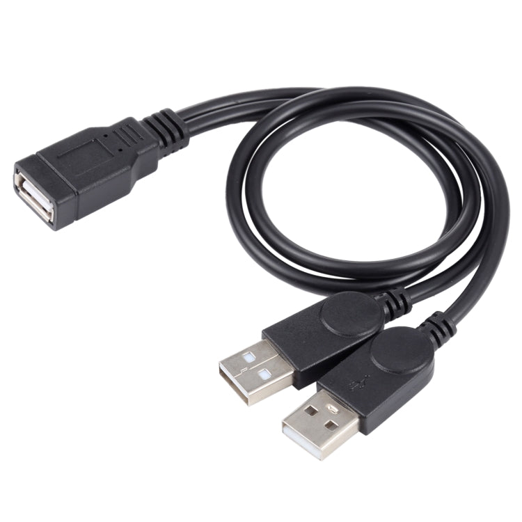 USB 암컷 to 2 USB 수컷 케이블, 길이: 약 30cm