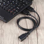 USB 암컷 to 2 USB 수컷 케이블, 길이: 약 30cm