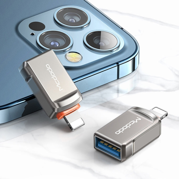 MCDODO USB 3.0 암포트 to 8핀 수컷 OTG 변환기 USB 플래시 디스크, 8핀