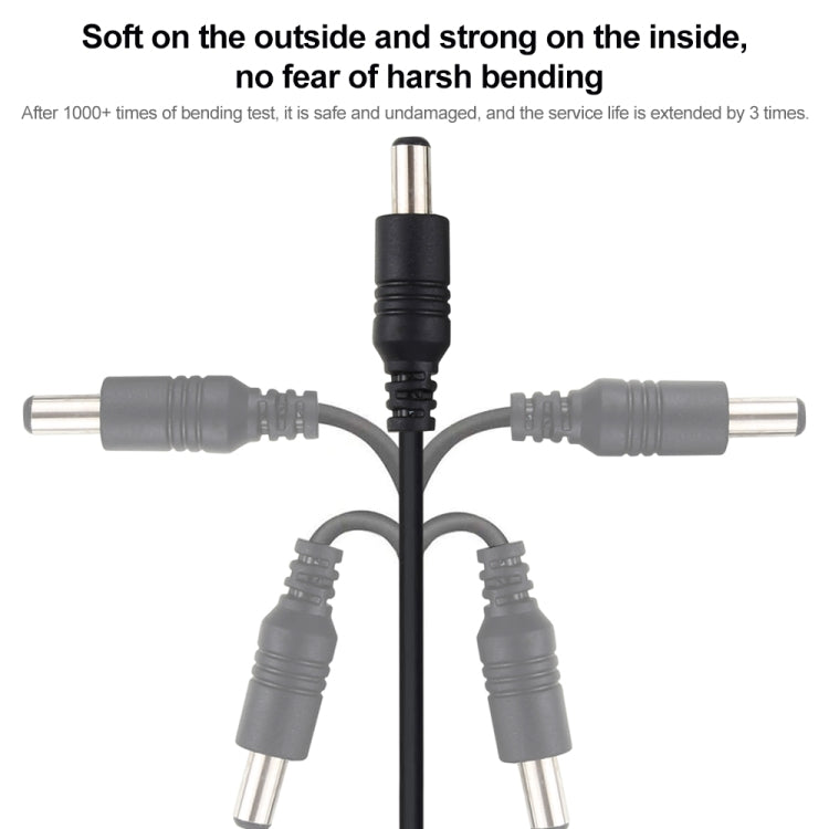 노트북용 2m 22AWG 5.5 x 2.1mm 암컷 to 수컷 DC 전원 공급 플러그 연장 케이블, 2m 5.5 x 2.1mm