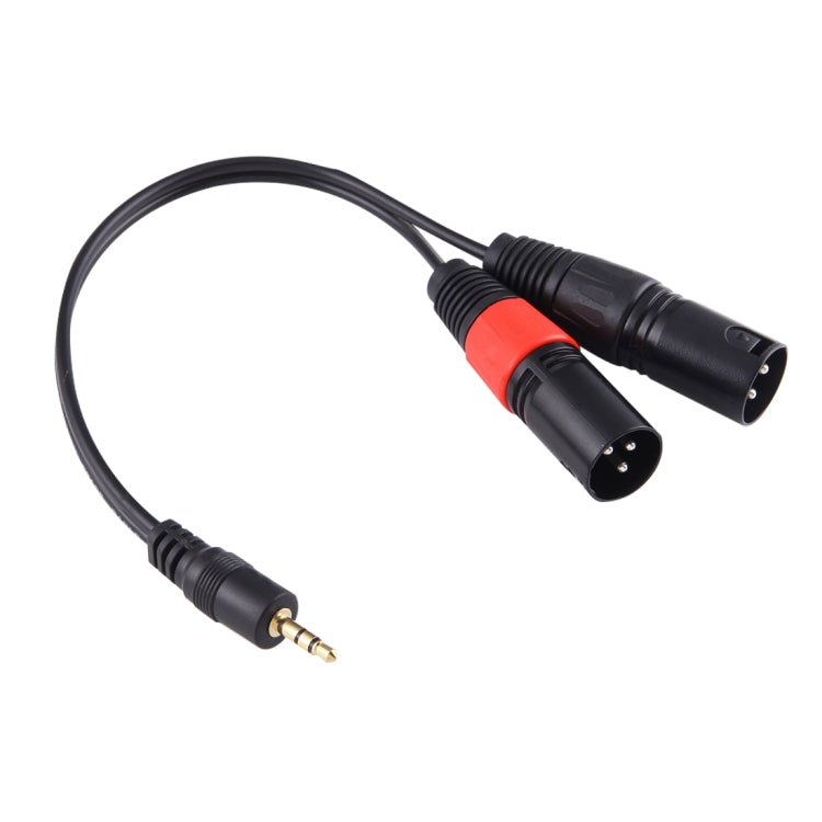 30cm 금속 헤드 3.5mm 수-3핀 XLR CANNON 수 오디오 커넥터 어댑터 케이블, 3.5mm 수