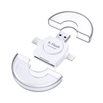 X-Flash R01 3 in 1 8핀 + USB-C / 타입-C + 마이크로 USB 인터페이스 SD / TF 카드 리더