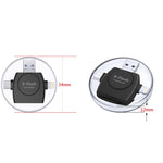 X-Flash R01 3 in 1 8핀 + USB-C / 타입-C + 마이크로 USB 인터페이스 SD / TF 카드 리더