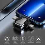 3-in-1 OTG 어댑터, USB to Type-C / 마이크로 USB / 8핀
