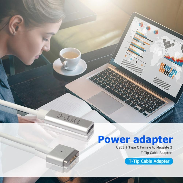 5핀 MagSafe 2 (T자형) to USB-C / Type-C PD 충전 어댑터, Type-C to MagSafe 2