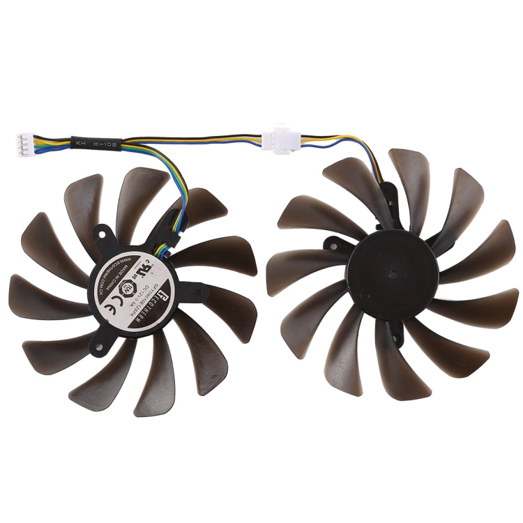 DC 12V 4핀 VGA 그래픽 카드 쿨링 팬 for Zotac Geforce GTX 1080 Ti GTX 1080Ti AMP Edition, 직경: 95mm, 2개 세트, 직경: 95mm