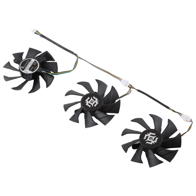 3개입 그래픽 카드 쿨링 팬 Zotac GTX 1070-8GD5 X-OC용, 직경: 85mm, 0.5A 직경: 9.5mm(3개입)