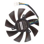 T129215SU 4핀 이중 볼 베어링 교체용 쿨링 팬 for MSI Gigabyte GTX 1060 RX 480 460 570 580 R9 290X RX 550 카드 쿨러 팬, 직경: 85mm, 4핀 수