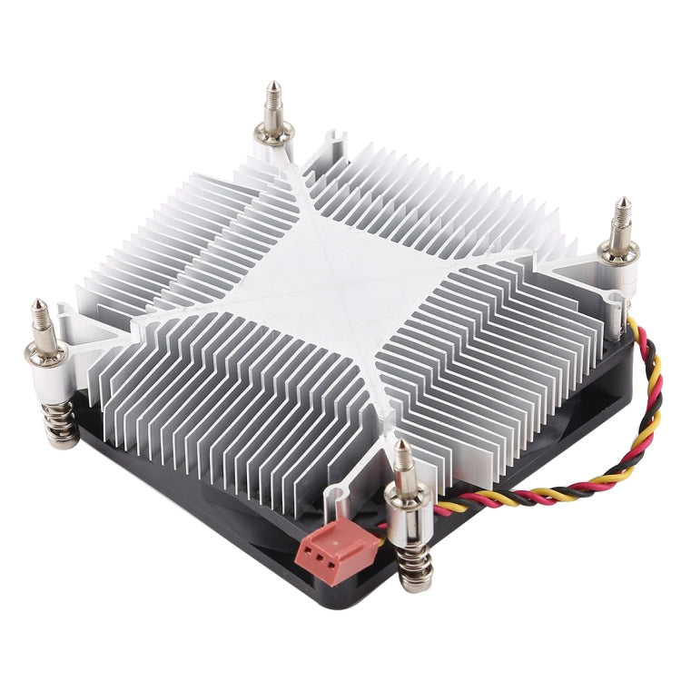 CoolAge 1155-1U DC 12V 2000PRM 30.5cfm 알루미늄 히트싱크 유압 베어링 쿨링 팬, 인텔 1150 1156 1151용 CPU 쿨링 팬, 1155-1U 알루미늄