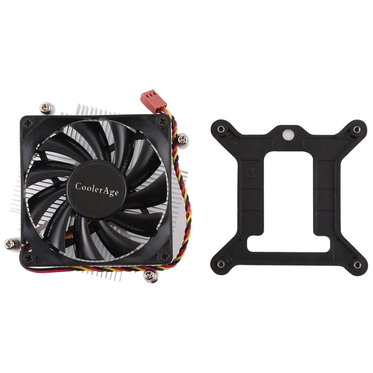CoolAge 1155-1U DC 12V 2000PRM 30.5cfm 알루미늄 히트싱크 유압 베어링 쿨링 팬, 인텔 1150 1156 1151용 CPU 쿨링 팬, 1155-1U 알루미늄