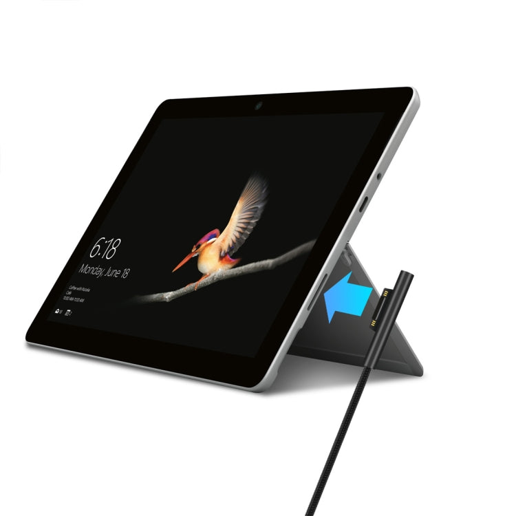 USB-C / 타입-C to 6핀 나일론 수컷 전원 케이블, 마이크로소프트 서피스 프로 3 / 4 / 5 / 6 노트북 어댑터용, 케이블 길이: 1.5m, 서피스 프로 3 / 4 / 5 / 6용