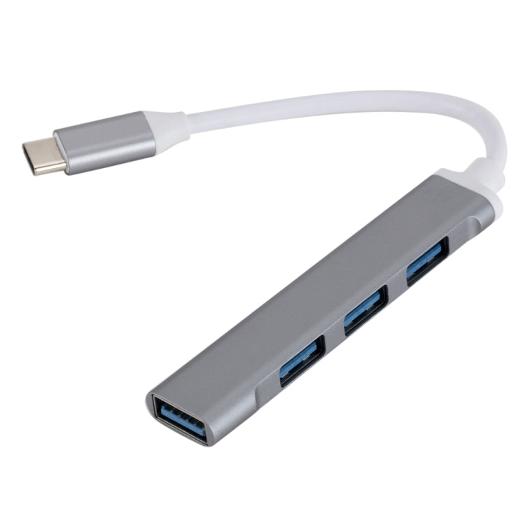 C809 USB 3.0 x 1 + USB 2.0 x 3 to USB-C / 타입-C 다기능 분배기 허브 어댑터, C809