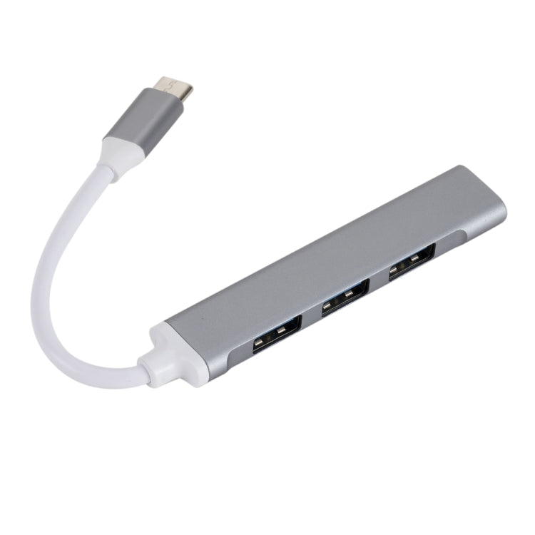 C809 USB 3.0 x 1 + USB 2.0 x 3 to USB-C / 타입-C 다기능 분배기 허브 어댑터, C809