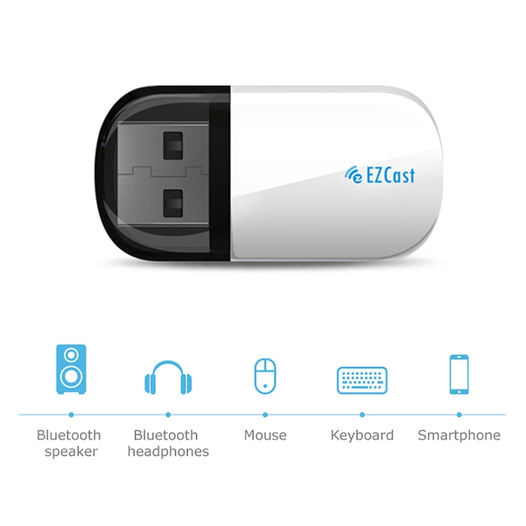 EZCast EZC-5200BS 600Mbps 듀얼 밴드 WiFi + 블루투스 USB 2.0 무선 어댑터