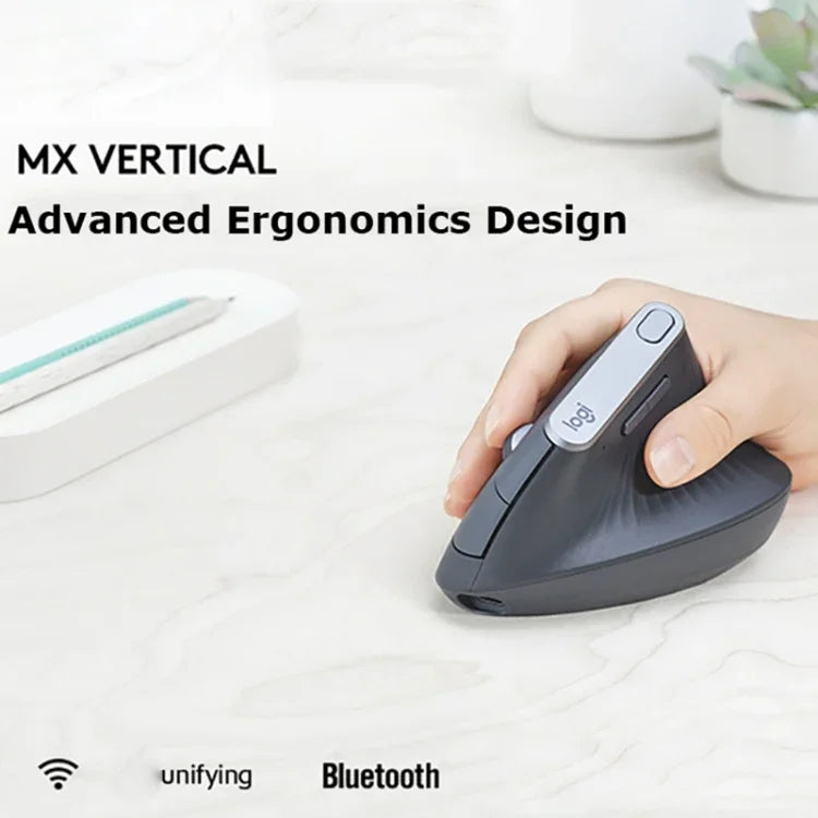 로지텍 MX Vertical 4000DPI USB-C / Type-C + 유니파잉 + 블루투스 3모드 인체공학 무선 수직 광 마우스, MX Vertical