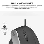 로지텍 MX Vertical 4000DPI USB-C / Type-C + 유니파잉 + 블루투스 3모드 인체공학 무선 수직 광 마우스, MX Vertical